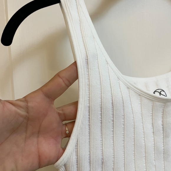 RS by Roselyn Sánchez Seamless Ribbed Tank Top XS/S White Stretch - Picture 5 of 6